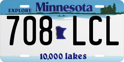 MN license plate 708LCL