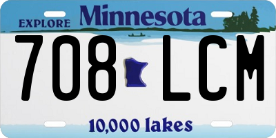 MN license plate 708LCM