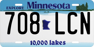 MN license plate 708LCN