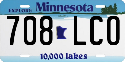 MN license plate 708LCO