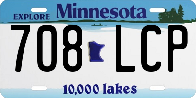MN license plate 708LCP