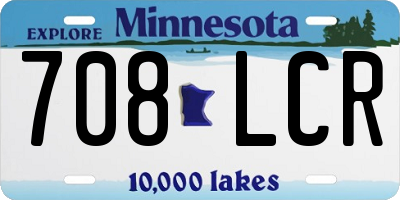 MN license plate 708LCR