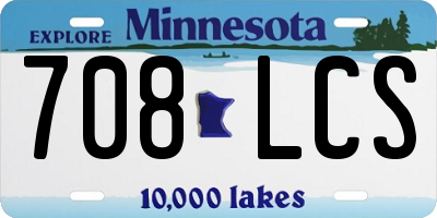 MN license plate 708LCS