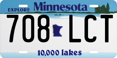 MN license plate 708LCT
