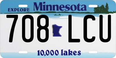 MN license plate 708LCU