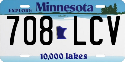 MN license plate 708LCV