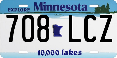 MN license plate 708LCZ