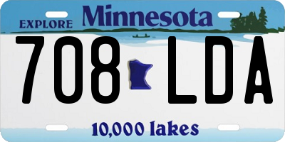 MN license plate 708LDA