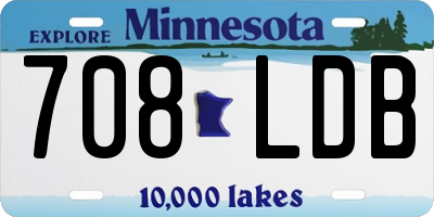 MN license plate 708LDB