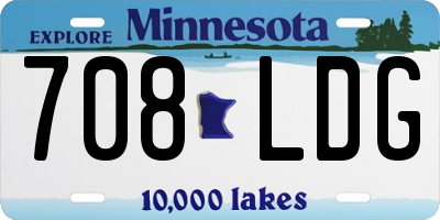 MN license plate 708LDG