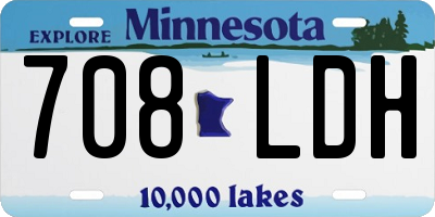 MN license plate 708LDH