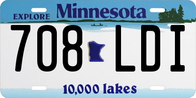 MN license plate 708LDI
