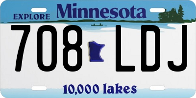 MN license plate 708LDJ