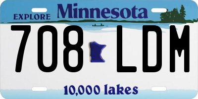 MN license plate 708LDM