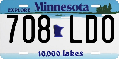 MN license plate 708LDO