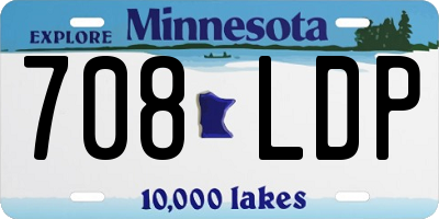 MN license plate 708LDP