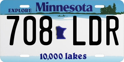 MN license plate 708LDR