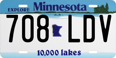MN license plate 708LDV
