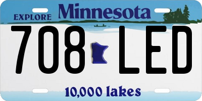 MN license plate 708LED