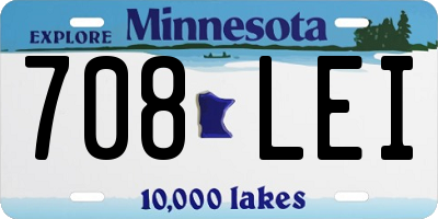 MN license plate 708LEI
