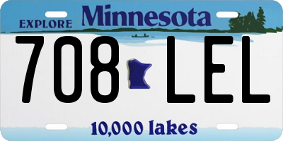 MN license plate 708LEL