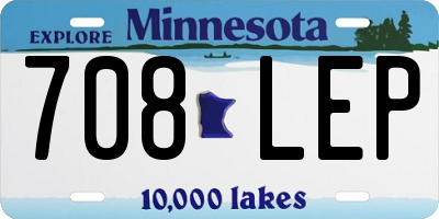 MN license plate 708LEP