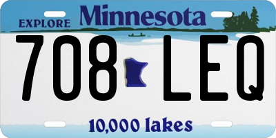 MN license plate 708LEQ