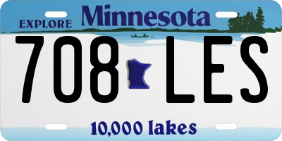 MN license plate 708LES