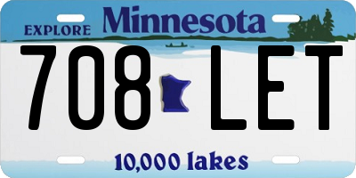 MN license plate 708LET