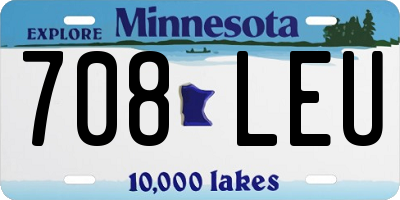 MN license plate 708LEU