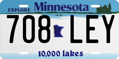 MN license plate 708LEY