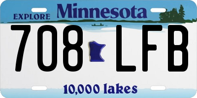 MN license plate 708LFB