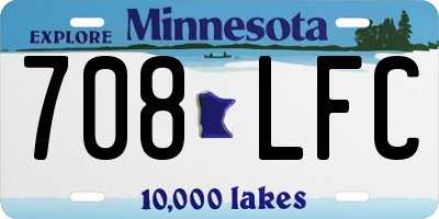 MN license plate 708LFC