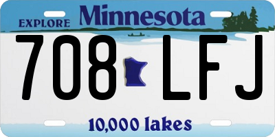 MN license plate 708LFJ