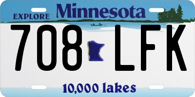 MN license plate 708LFK
