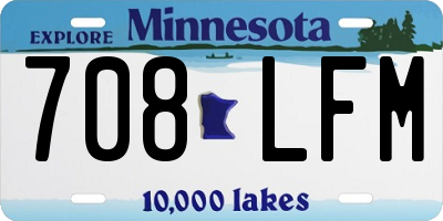 MN license plate 708LFM