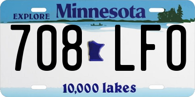 MN license plate 708LFO