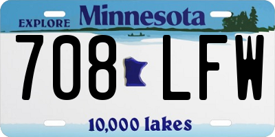 MN license plate 708LFW