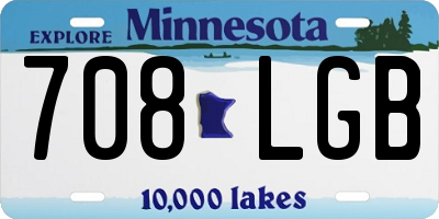 MN license plate 708LGB