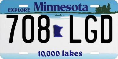 MN license plate 708LGD