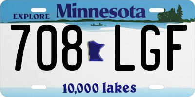 MN license plate 708LGF