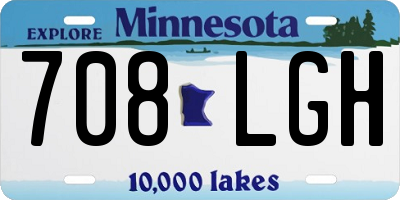 MN license plate 708LGH