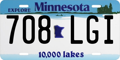 MN license plate 708LGI