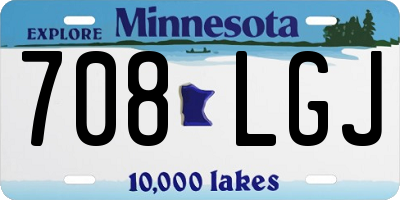 MN license plate 708LGJ