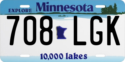 MN license plate 708LGK