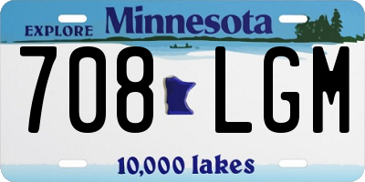 MN license plate 708LGM