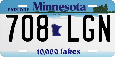 MN license plate 708LGN