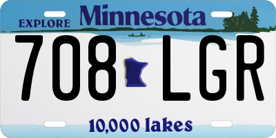 MN license plate 708LGR
