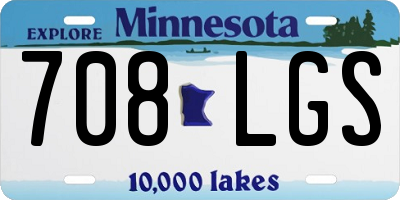 MN license plate 708LGS