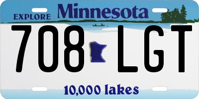 MN license plate 708LGT